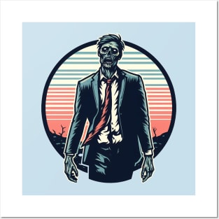 Zombie in suit Posters and Art